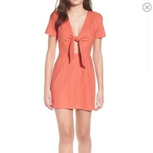 Socialite Tie Front Mini Dress